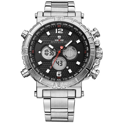 WEIDE WH6305 Quartz Digital Electronic Watch Three Sub-Dials Dual Time Date Week Time Display 3ATM Waterproof Timer Business Men F
WEIDE WH6305 Quartz Digital Electronic Watch Three Sub-Dials Dual Time Date Week Time Display 3ATM Waterproof Timer Business Men F