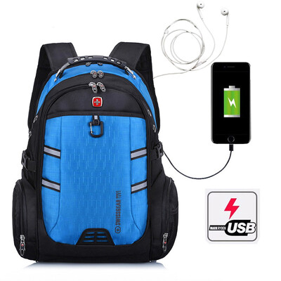 Multifunction Laptop Bag Laptop Backpack External USB Charge Schoolbag Travel Bags Blue
Multifunction Laptop Bag Laptop Backpack External USB Charge Schoolbag Travel Bags Blue