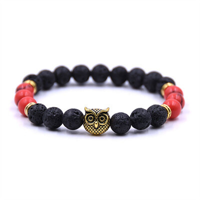 New Owl Natural Stone Beads Bracelet Bangle for Men Women Stretch Lava Stone Jewelry Fashion Accessories for Lovers
New Owl Natural Stone Beads Bracelet Bangle for Men Women Stretch Lava Stone Jewelry Fashion Accessories for Lovers