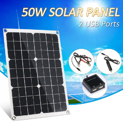 DC 5V DC 18V 50W Dual Output Solar Panel with 2 USB Interface Car Charger IP65 Water Resistance Portable Completed Accessories f
DC 5V DC 18V 50W Dual Output Solar Panel with 2 USB Interface Car Charger IP65 Water Resistance Portable Completed Accessories f