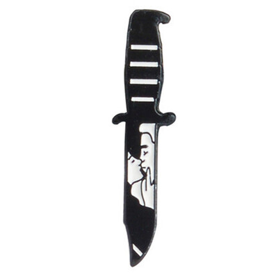 New Black Enamel Punk Rose Flower Girl Leg Brooch Fashion Creative Couple Knife Shaped Brooch
New Black Enamel Punk Rose Flower Girl Leg Brooch Fashion Creative Couple Knife Shaped Brooch