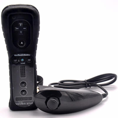 2in1 Wireless Remote Controller Nunchuk Gamepad Joystick Combo Set With MOTION PLUS For Nintendo WiiWii U With Silico
2in1 Wireless Remote Controller Nunchuk Gamepad Joystick Combo Set With MOTION PLUS For Nintendo WiiWii U With Silico