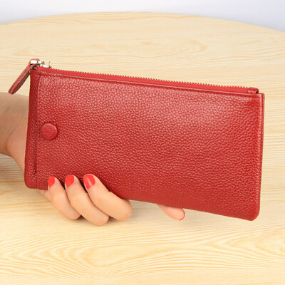 2019 new Europe&America ultra-thin top layer leather wallet ladies leather simple fashion clutch bag large screen mobile phone bag
2019 new Europe&America ultra-thin top layer leather wallet ladies leather simple fashion clutch bag large screen mobile phone bag