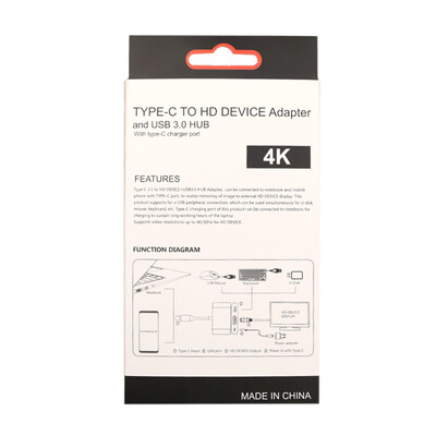 USB31 Type-C to High Definition Multimedia Interface 4k 3 Ports Adapter HD Devices Cable Support Converter Compatible for Compute
USB31 Type-C to High Definition Multimedia Interface 4k 3 Ports Adapter HD Devices Cable Support Converter Compatible for Compute