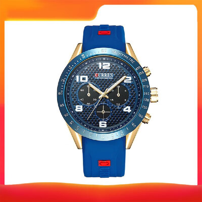 Curren Men Watch Fashion Analog Quartz Watch Silica Gel Band Waterproof Wrist Watch
Curren Men Watch Fashion Analog Quartz Watch Silica Gel Band Waterproof Wrist Watch