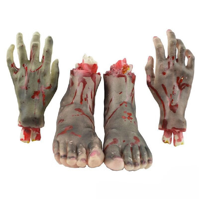 Halloween Horror Props Fake Human Arm Hands Bloody Scary Fake Hand Finger Leg Foot Haunted House Party Decorations
Halloween Horror Props Fake Human Arm Hands Bloody Scary Fake Hand Finger Leg Foot Haunted House Party Decorations