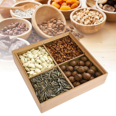 Greensen Bamboo Four Grids Eco-friendly Dried Fruit Tray Snack Plate Holder for Home Bamboo TrayFruit Tray
Greensen Bamboo Four Grids Eco-friendly Dried Fruit Tray Snack Plate Holder for Home Bamboo TrayFruit Tray