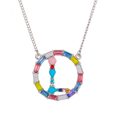Multicolor fashion Silver charm 26 Alphabet Round pendant necklace pave zircon initial letter necklaces Couple Name necklace
Multicolor fashion Silver charm 26 Alphabet Round pendant necklace pave zircon initial letter necklaces Couple Name necklace