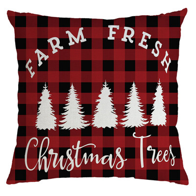 Siaonvr Christmas Pillow Cover Pillowcases Decorative Sofa Cushion Cover 45x45cm