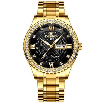 Men gold Watches business man Top Brand Luxury Quartz Watch stainless Steel Diamond Male Clock Date Week relogio masculino
Men gold Watches business man Top Brand Luxury Quartz Watch stainless Steel Diamond Male Clock Date Week relogio masculino