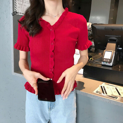 Women Summer Elegant Design Style Casual Concise Cotton Slim Fit All-match Solid Color Short Sleeve T-shirts
Women Summer Elegant Design Style Casual Concise Cotton Slim Fit All-match Solid Color Short Sleeve T-shirts