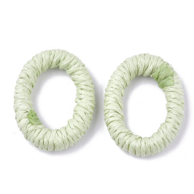 Handmade Paper Woven Linking Rings Imitation Raffia with Wood Inside Oval LightGreen 4045x3033x79mm Inner measure 2528x
Handmade Paper Woven Linking Rings Imitation Raffia with Wood Inside Oval LightGreen 4045x3033x79mm Inner measure 2528x