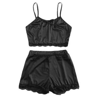 Toponeto Women Sleepwear Sleeveless Bow Lingerie Nightwear Lace Trim Satin Top Pajama Set
Toponeto Women Sleepwear Sleeveless Bow Lingerie Nightwear Lace Trim Satin Top Pajama Set