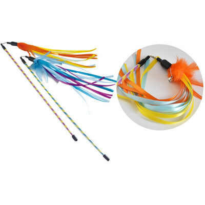 Interactive Pet Catcher Toys Teaser Wand Toy Durable Rod Long Colorful Ribbon With Bell Colorful
Interactive Pet Catcher Toys Teaser Wand Toy Durable Rod Long Colorful Ribbon With Bell Colorful