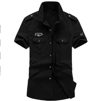 Slim Fit Cotton Shirts Casual Short Sleeve Shirt Summer Military Style Tops For Youth Men
Slim Fit Cotton Shirts Casual Short Sleeve Shirt Summer Military Style Tops For Youth Men