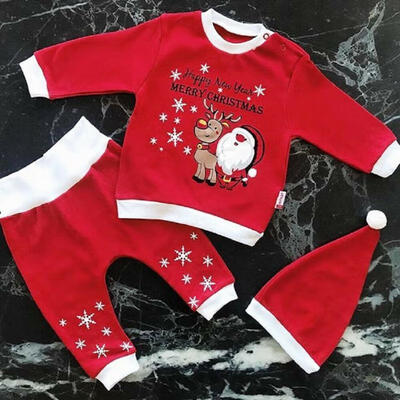 3PCS Newborn Baby Boy Girl Christmas Santa Claus Clothes Tops T-shirt Pants Hat Outfits Age For 0-18 Months
3PCS Newborn Baby Boy Girl Christmas Santa Claus Clothes Tops T-shirt Pants Hat Outfits Age For 0-18 Months