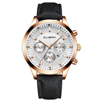 Gobestart CUENA Mens Business Leath Belt Watch Three Eyes Six-Piece Calendar Quartz Watch
Gobestart CUENA Mens Business Leath Belt Watch Three Eyes Six-Piece Calendar Quartz Watch