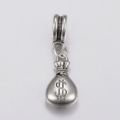 Tibetan Style Alloy European Dangle Beads Large Hole Pendants Cadmium Free & Lead Free Purse Antique Silver 31mm
Tibetan Style Alloy European Dangle Beads Large Hole Pendants Cadmium Free & Lead Free Purse Antique Silver 31mm