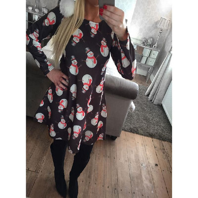 Ebay AliExpress Explosion Christmas Snowman Snowflake Print Long Sleeve T-Shirt Dress red
Ebay AliExpress Explosion Christmas Snowman Snowflake Print Long Sleeve T-Shirt Dress red
