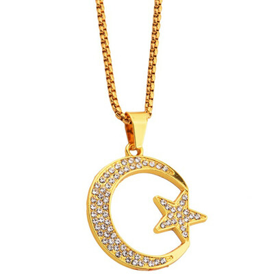 Fashion Middle East Islamic Religious Moon Star Muslim Necklace Allah Pendant Women Arab Jewelry Accessories
Fashion Middle East Islamic Religious Moon Star Muslim Necklace Allah Pendant Women Arab Jewelry Accessories