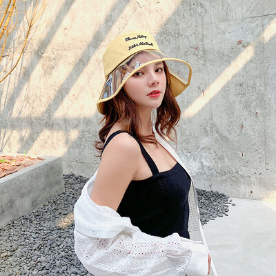 Transparent Hat Womens summer Korean version take all kinds of Yuansu plastic net red fishermans hat sunscreen Sun Beach Hat
Transparent Hat Womens summer Korean version take all kinds of Yuansu plastic net red fishermans hat sunscreen Sun Beach Hat