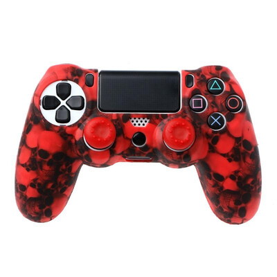Silicone cover skull silicone gamepad cover case 2 joystick caps for ps4 pro slim controller
Silicone cover skull silicone gamepad cover case 2 joystick caps for ps4 pro slim controller