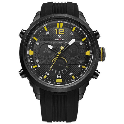 WEIDE WH6303 Quartz Digital Electronic Watch Three Sub-Dials Dual Time Week Time Display 3ATM Waterproof Timer Business Men Fashio
WEIDE WH6303 Quartz Digital Electronic Watch Three Sub-Dials Dual Time Week Time Display 3ATM Waterproof Timer Business Men Fashio