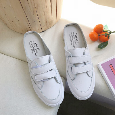 White shoes women 2019 summer no heel a pedal lazy shoes summer Joker student breathable half drag white shoes tide
White shoes women 2019 summer no heel a pedal lazy shoes summer Joker student breathable half drag white shoes tide
