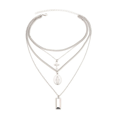 Hot Religious Women Multilayer Golden Silvery Cross Pandent Necklaces Adjustable Graceful Unique Jewelry Drop Shipping
Hot Religious Women Multilayer Golden Silvery Cross Pandent Necklaces Adjustable Graceful Unique Jewelry Drop Shipping