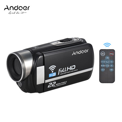 Andoer F460W 1080P 22MP WiFi Portable Digital Video Camera Camcorder 16X Digital Zoom 30 Inch Rotatable LCD Touch Screen with Rem
Andoer F460W 1080P 22MP WiFi Portable Digital Video Camera Camcorder 16X Digital Zoom 30 Inch Rotatable LCD Touch Screen with Rem