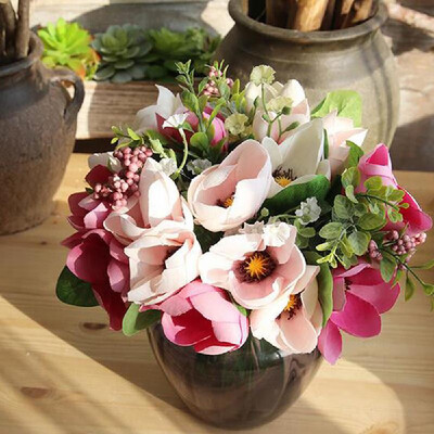 Artificial Flowers Silk Flowers Artificial Yulan Magnolia Bouquet for Home Bridal Wedding Party Festival Bar Decor
Artificial Flowers Silk Flowers Artificial Yulan Magnolia Bouquet for Home Bridal Wedding Party Festival Bar Decor