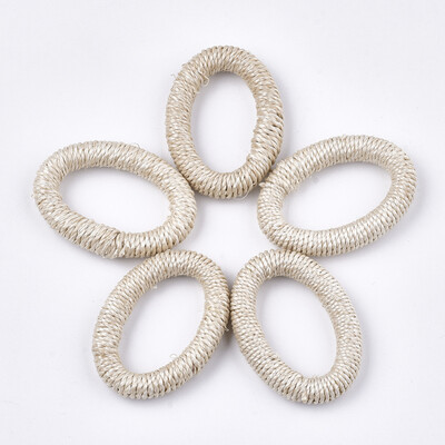 Handmade Woven Linking Rings Paper Imitation Raffia Covered with Wood Oval AntiqueWhite 41543x3132x79mm Inner Measure 27
Handmade Woven Linking Rings Paper Imitation Raffia Covered with Wood Oval AntiqueWhite 41543x3132x79mm Inner Measure 27