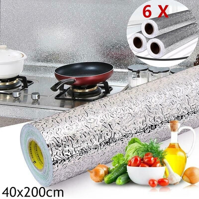 135 Roll Big Size Waterproof Oil Proof Aluminum Foil Sticker Self Adhesive Wallpaper Kitchen Stove Wall Stickers
135 Roll Big Size Waterproof Oil Proof Aluminum Foil Sticker Self Adhesive Wallpaper Kitchen Stove Wall Stickers