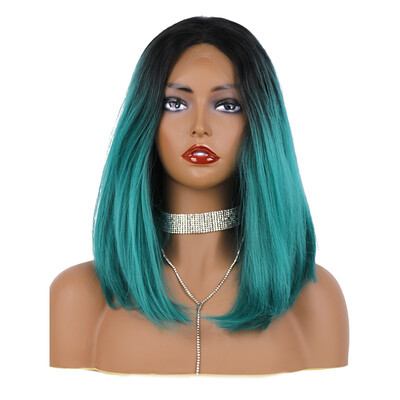 StrongBeauty Medium Length Lace Front two-color Ombre Black to Green Synthetic Wigs for Black Women
StrongBeauty Medium Length Lace Front two-color Ombre Black to Green Synthetic Wigs for Black Women