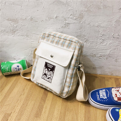 Canvas bag lady slanting Korean Plaid fashion summer fresh student one-shoulder mobile phone bag
Canvas bag lady slanting Korean Plaid fashion summer fresh student one-shoulder mobile phone bag