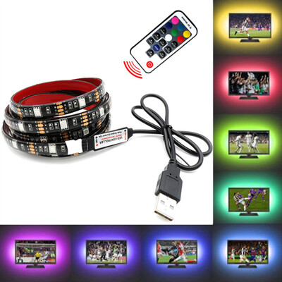 OMTO LED USB Strip 5050 RGB TV Backlight Flexible Light Tape 17Key RF Controller
OMTO LED USB Strip 5050 RGB TV Backlight Flexible Light Tape 17Key RF Controller