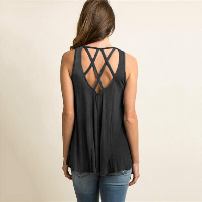 New Fashion Women Tank Top Solid Crisscross Bandage Hollow Out Sleeveless O-Neck Summer Vest Tops
New Fashion Women Tank Top Solid Crisscross Bandage Hollow Out Sleeveless O-Neck Summer Vest Tops
