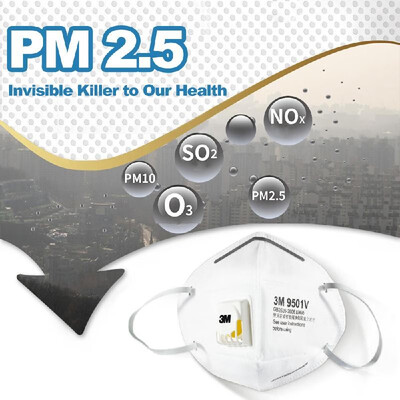 3M 9501v Particulate Respirator KN95 Masks with Breathing Valve Aganist PM25 Pollen Dust 25 Pcs Individual Packing
3M 9501v Particulate Respirator KN95 Masks with Breathing Valve Aganist PM25 Pollen Dust 25 Pcs Individual Packing