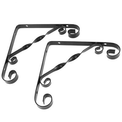 Greensen 2Pcs Metal Shape Wall Mounted Shelf Triangle Bracket Supporter