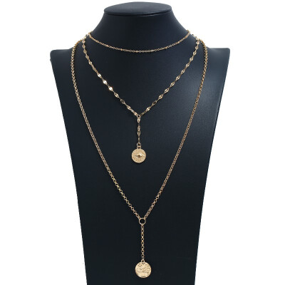 New Gold Multi-layer Long Necklace Pendant Shell Round Sequin Bead Chain Necklace Simple Moon Stars Fashion Retro Sexy Necklace
New Gold Multi-layer Long Necklace Pendant Shell Round Sequin Bead Chain Necklace Simple Moon Stars Fashion Retro Sexy Necklace