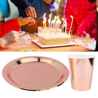 Greensen Rose Gold Disposable Paper Cup Plate Straw Tableware Set for Party Wedding Birthday
Greensen Rose Gold Disposable Paper Cup Plate Straw Tableware Set for Party Wedding Birthday