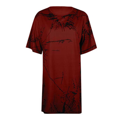 Women Loose Round Collar Split Summer Print Loose Short Sleeve Casual Simple Wild T-Shirt
Women Loose Round Collar Split Summer Print Loose Short Sleeve Casual Simple Wild T-Shirt