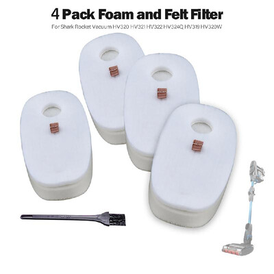 4 Pack Vacuum Foam&Felt Filter Set for Shark Rocket Vacuum HV320 HV321 HV322 HV324Q HV319 HV320W
4 Pack Vacuum Foam&Felt Filter Set for Shark Rocket Vacuum HV320 HV321 HV322 HV324Q HV319 HV320W