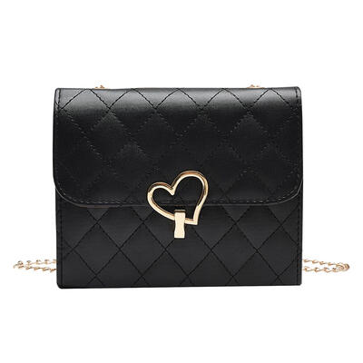Lattice Chain Shoulder Messenger Handbags Leather Women Flap Crossbody Bags