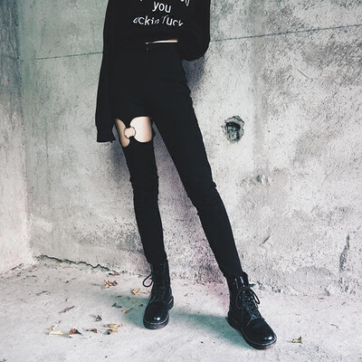 Tailored Women Punk Gothic High Waist Leggings Hollow Out Zipper Elastic Pencil Pants
Tailored Women Punk Gothic High Waist Leggings Hollow Out Zipper Elastic Pencil Pants