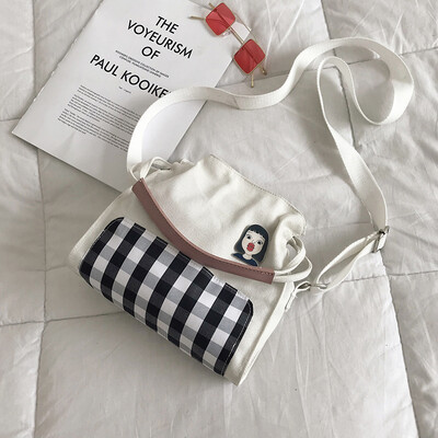 Cartoon cute shoulder bag 2019 new style plaid portable canvas bag wild fairy slant bucket bag
Cartoon cute shoulder bag 2019 new style plaid portable canvas bag wild fairy slant bucket bag