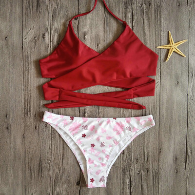 Roseonmyhand Women Printing Bandage Bikini Set Brazilian Swimwear Beachwear Swimsuit
Roseonmyhand Women Printing Bandage Bikini Set Brazilian Swimwear Beachwear Swimsuit