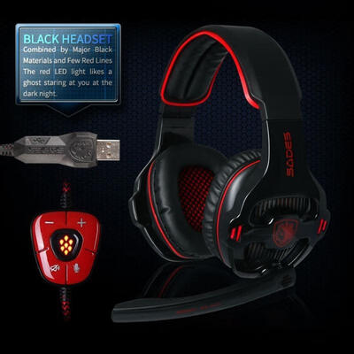 SADES 71 Surround Sound Stereo Gaming Headset With Microphone And Volume-Control LED Light
SADES 71 Surround Sound Stereo Gaming Headset With Microphone And Volume-Control LED Light