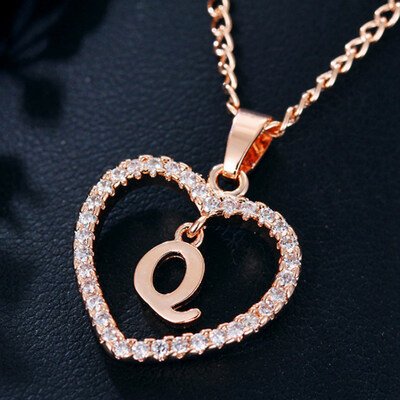 Womens Heart Pendant Necklace with Cubic Zirconia&Letter Pendant Necklace Gift for Women or Girls
Womens Heart Pendant Necklace with Cubic Zirconia&Letter Pendant Necklace Gift for Women or Girls