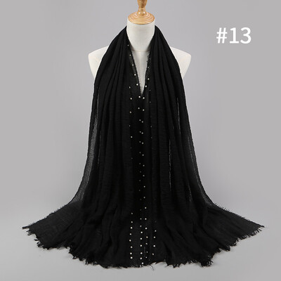 Solid color high quality hairy cotton yarn pearl accessories headscarf cotton&crease monochrome womens scarf hot sale
Solid color high quality hairy cotton yarn pearl accessories headscarf cotton&crease monochrome womens scarf hot sale